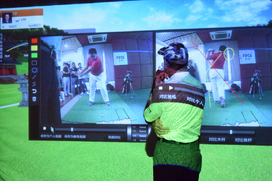大衛(wèi)·利百特運用如歌模擬器畫線功能分析球友動作.jpg